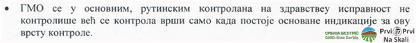 PRVI PRVI NA SKALI Ministarstvo zdravlja o kontroli hrane za decu GMO se ne kontrolise u osnovnim kontrolama na zdravstvenu ispravnost 2019 insert