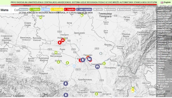 PRVI PRVI NA SKALI Automatski monitoring kvaliteta vahduha u Srbiji