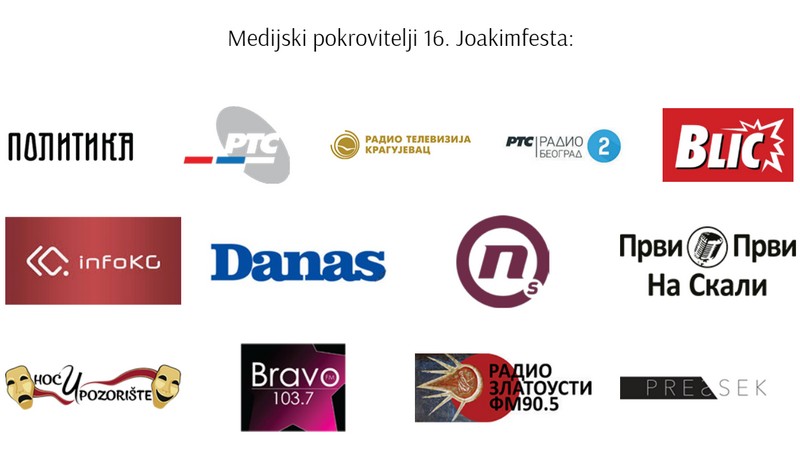 PRVI PRVI NA SKALI Joakiminterfest - Kragujevac 2021 pokrovitelji