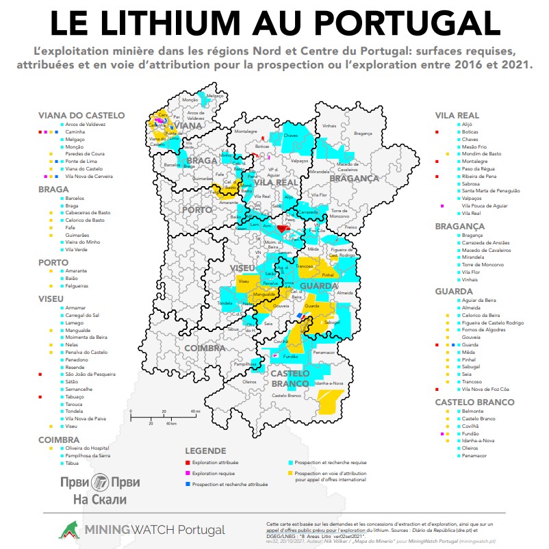 PRVI PRVI NA SKALI Protesti u Portugaliji protiv rudnika litjuma MAPA