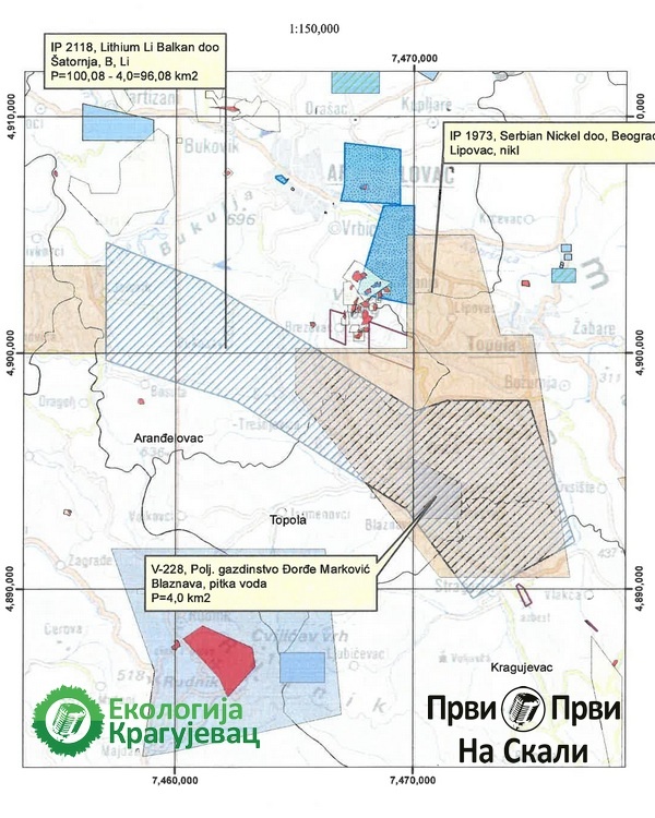 PRVI PRVI NA SKALI Ekologija Kragujevac Litijum istraživan na teritoriji Kragujevca od 2011. do 2015. Šatornja