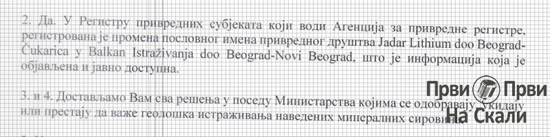 Sva resenja izdata za istrazivanje litijuma u Srbiji iz Ministarstva za udruzenje PRVI PRVI NA SKALI Balkan