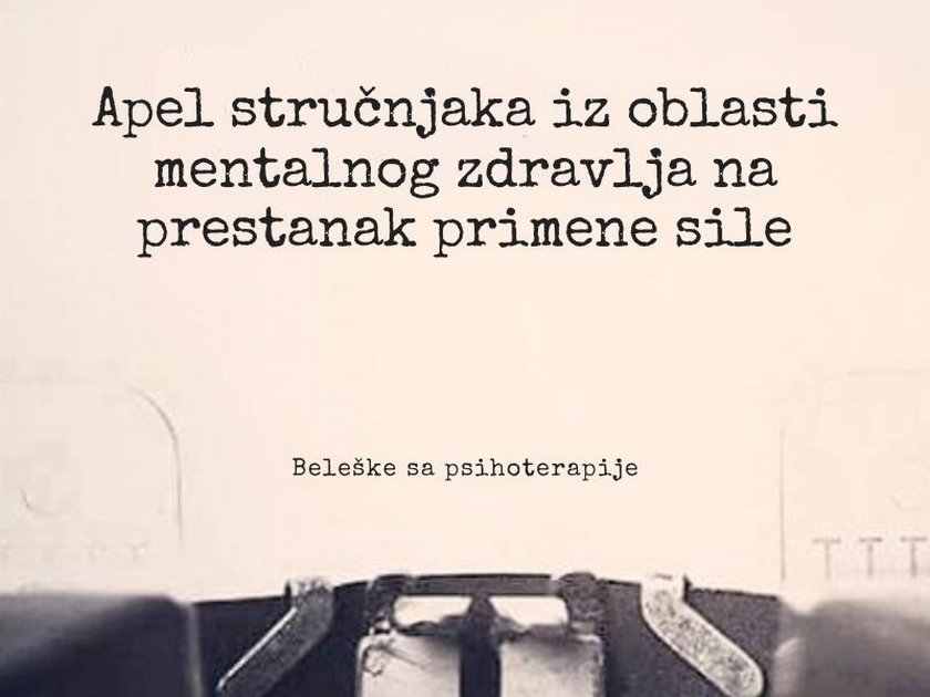 Аpel stručnjaka iz oblasti mentalnog zdravlja