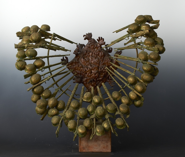 Skica - spomenik u Kragujevcu (Krvava bajka), 19756, mesing, vosak, 55x65x24cm