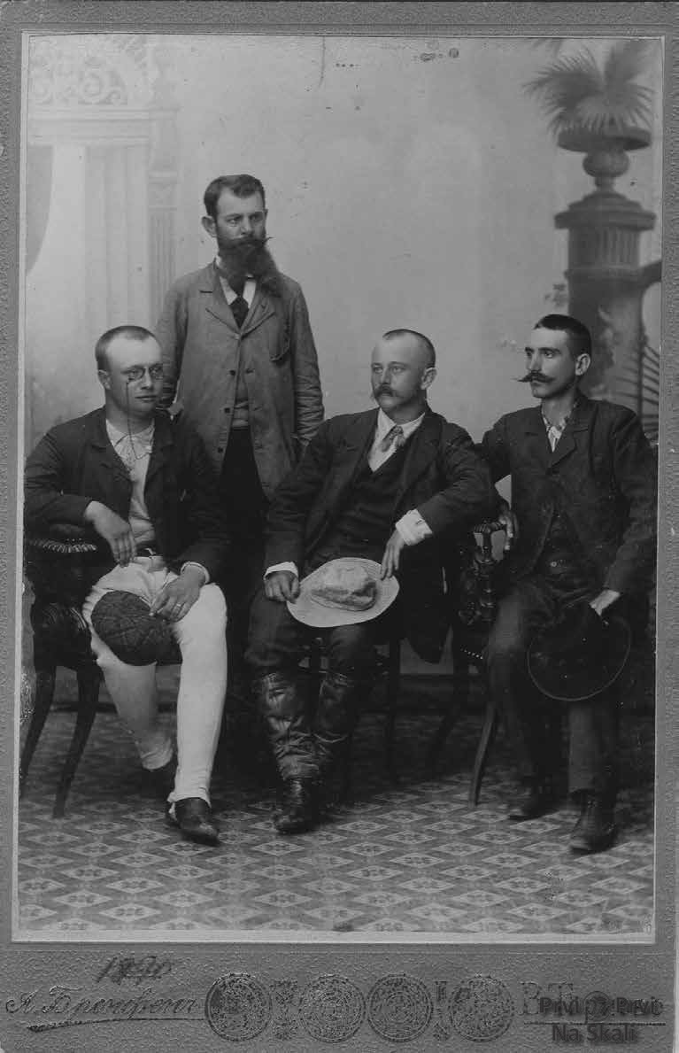 Cvijić sa geolozima iz Bugarske, snimak u foto-ateljeu u Trnovu 1896.